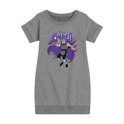 - Teenage Mutant Ninja Turtles - Live and Let Shred Graphic Short Sleeve Fleece Dress