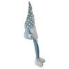 Northlight Sitting Spring Gnome Figure with a Pointy Polka Dot Hat - 34" - Blue and White - image 4 of 4