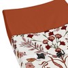 Sweet Jojo Designs Girl Changing Pad Cover Boho Floral Wildflower Orange and Ivory - 3 of 4