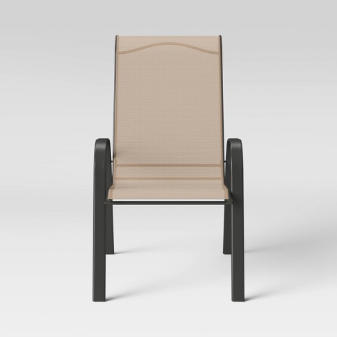 Sling Stacking Patio Chair Tan Room Essentials