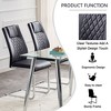 PAGED Dining Chairs Set of 4, Modern Kitchen Chair with Metal Legs and Padded Seat, PU Leather Living Room Chair for Dining Room - 4 of 4