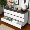 6-Drawer Storage Dresser, Wide Chest Organizer with Ample Capacity for Clothes, Books, and Essentials, Cabinet for Bedroom, Living Room, Entryway - 2 of 4