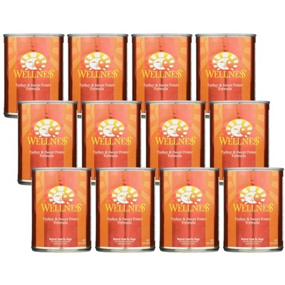 Wellness Turkey and Sweet Potato Formula Dog Food - Case of 12/12.5 oz