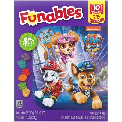 Funables Paw Patrol Fruit Snacks - 10ct