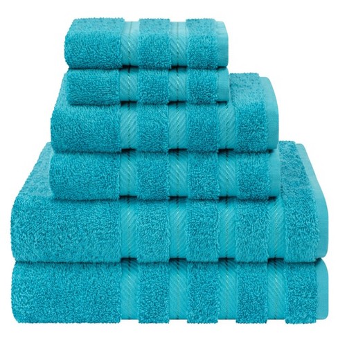 American Soft Linen 6 Piece Towel Set, 100% Cotton Bath Towels For
