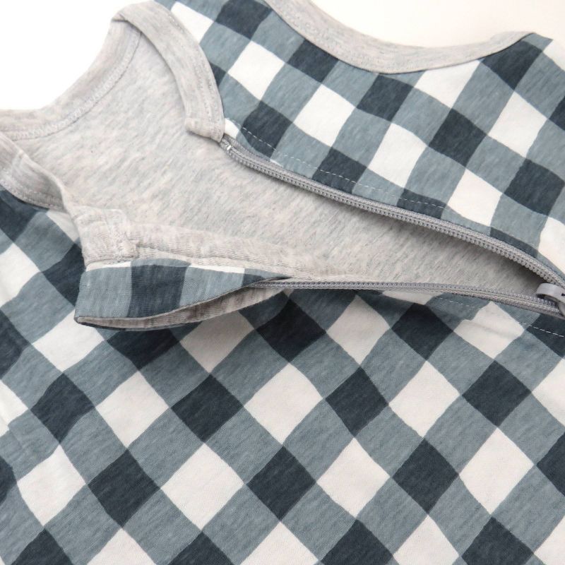 Honest Baby Organic Cotton Reversible Wearable Blanket - Painted Buffalo Check Gray - S, 3 of 6
