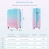 Sapphtopaz 3pcs Hardshell Luggage Sets with USB Port ABS+PC Suitcase Durable Luggage Carry On Suitcase, Spinner Wheels, TSA Lock (20" 24" 28") - 2 of 4