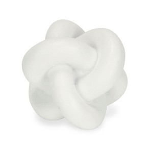 Cheung's Minyoro White Resin Chain Knot Sculpture - 1 of 4