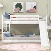 Streamdale Full over Full Bunk Bed with Convertible Slide and Ladder, White - 2 of 4