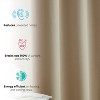 HLC.ME Dakota 100% Blackout Thick Thermal Insulated Energy Efficient Heat Blocking Curtains Grommet Panels, Set of 2 - 4 of 4