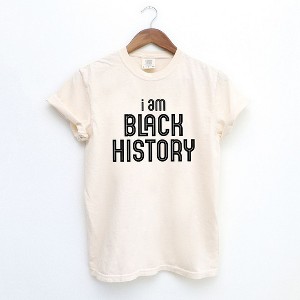 Simply Sage Market Women's I Am Black History Short Sleeve Garment Dyed Tee - 1 of 4