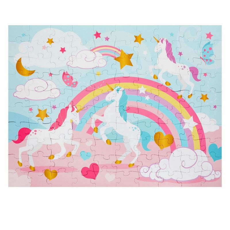 Blue Panda 100 Piece Giant Unicorn Floor Puzzle for Kids - Pastel Jumbo Jigsaw Puzzles for Girls Ages 3+, 2x3 feet, 2 of 7