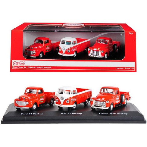 classic Pickups Gift Set Of 3 Pickup Trucks coca Cola 1 72 Diecast Model Cars By Motorcity Classics Target