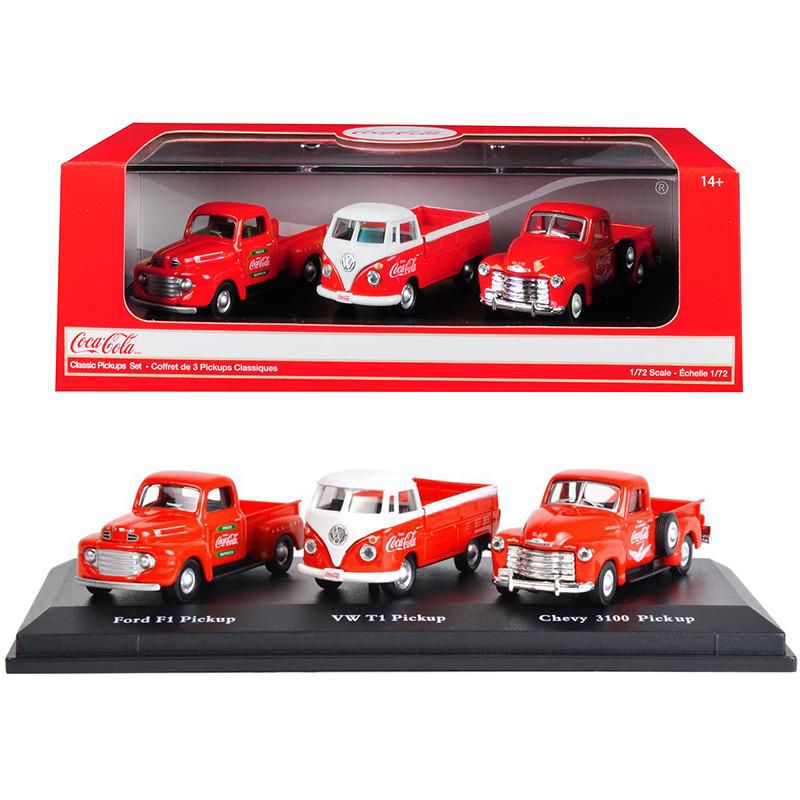 "Classic Pickups" Gift Set of 3 Pickup Trucks "Coca Cola" 1/72 Diecast Model Cars by Motorcity Classics, 1 of 4