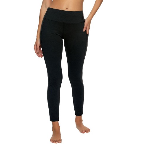 Felina Women's Estero Brushed Jersey Pocket Legging (heather Black, Large)  : Target