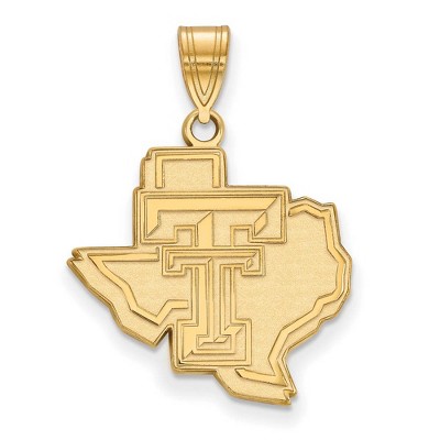 Black Bow Jewelry 10k Yellow Gold Texas Tech Red Raiders NCAA Large Pendant
