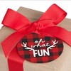 Big Dot of Happiness Prancing Plaid - Christmas and Holiday Buffalo Plaid to and from Favor Gift Tags (Set of 20) - 2 of 4