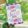 Floral Home Sweet Home Spring Burlap House Flag  28" x 40" Briarwood Lane - 4 of 4