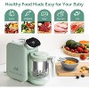 Chefhandy 5-in-1 Baby Food Maker | Auto Steam, Cook & Grind Blender | with Baby Bottle Warmer & 6 BPA-Free Pouches | Touch Screen Control, Green - 4 of 4