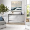 55" Black Bronze Console Table with Glass Tabletop - Henn&Hart - 2 of 4