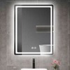Vynxaria 31in Smart LED Bathroom Vanity Mirror in Polished Crystal Wall Mounted with Anti Fog Feature Suitable for Bedroom Bathroom Wall Mounted Type - 3 of 4