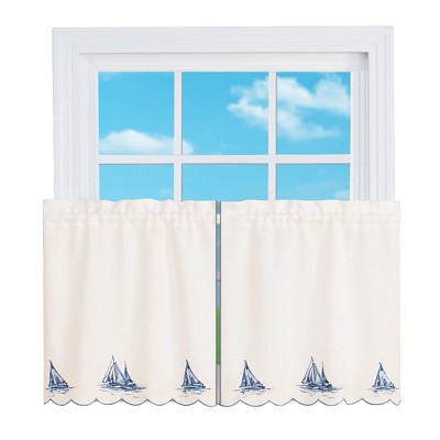 red sailboat curtains