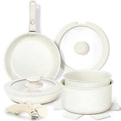 Michelangelo 12pc Nonstick Kitchen Cookware Sets with Removable Handle