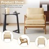 Karl Home Mid Century Solid Wood Accent Chair Upholstered Armchair with an Extra Pillow - 3 of 4
