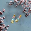 Confetti Jewel Dangle Earrings Womens Multi Color and Cut Cubic Zirconia Ginger Lyne Collection - 4 of 4