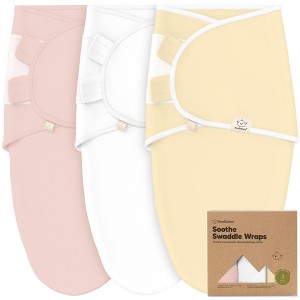 KeaBabies 3pk Organic Baby Swaddle Sleep Sacks, Newborn Baby Swaddles Wrap 0-3 Months, Ergonomic Wearable Swaddle Blanket - 1 of 4