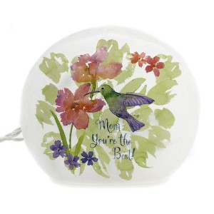Stony Creek 6.25 In Mom Lighted Round Glass Vase Mothers Day Novelty Sculpture Lights - 1 of 2