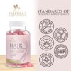 Sugar Free Hair Vitamins Gummies with Biotin 5000 mcg, Vitamin A, B12, C, D, E, Folic Acid, Hair Growth Strong - 60 Gummies By Nature's Nutrition - 4 of 4