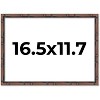 PosterPalooza | 16.5x11.7 Thin Bamboo Picture Frame, UV Acrylic, 2 Finishes - Gold and Brown - 2 of 4