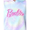 Mattel Barbie Doll Logo Tie Dye Womens' Pajama Cropped Hooded Jogger Set Mulitcolor - 4 of 4