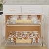 LOVMOR 2 Tier Pull Out Cabinet Organizer 28½" W x 21½" D, Slide Out Drawers with Wooden Handle, Sliding Shelves Organization - 2 of 4