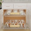 LOVMOR 2 Tier Pull Out Cabinet Organizer 31½" W x 21½" D, Slide Out Drawers with Wooden Handle, Sliding Shelves Organization - image 2 of 4