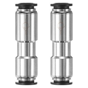 Unique Bargains Nickel Plated Brass Plastic Push to Connect One Way Check Valve 2 PCS - 1 of 4