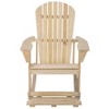 Jiallo Zero Gravity Collection Natural Adirondack Rocking Chair with Built-in Footrest - 2 of 4