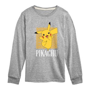 Boys' - Pokémon - Hypnotic Pikachu Art Long Sleeve Graphic T-Shirt - 1 of 4