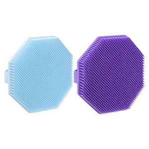 Unique Bargains Shower Silicone Body Scrubber 2 Pcs - 1 of 4