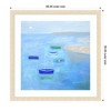 Kate and Laurel Framed Art Calm Waters by Guilana Lazzerini, 26x26, Woodgrain Stripe Blonde - 2 of 4