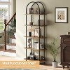 71'' 5 Tier Metal Collapsible Book Shelf, Portable Bookcase Storage Organizer - 3 of 4