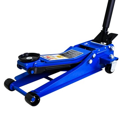 Maggift Lift Jacks, 3T Heavy Duty Horizontal Double Pump Floor Jack Foot Model, Dual Piston Quick Lift Pump 6000 lb Capacity, Blue 30.7"*14.17"*7.10"
