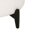 Okak Fabric Accent Chair Swivel Barrel Chair with Furry Upholstered Elegant Club Chair with Wood Legs for Living Room Bedroom Reception Room - 4 of 4