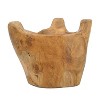 HomeRoots 8" Natural Round Solid Wood Table Vase - 4 of 4