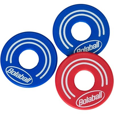 Bolaball All-Weather Washer Toss Game Replacement Washers - Steel Washers - Plastic Coating - Waterproof & Weatherproof - 8 Washers - Red and Blue