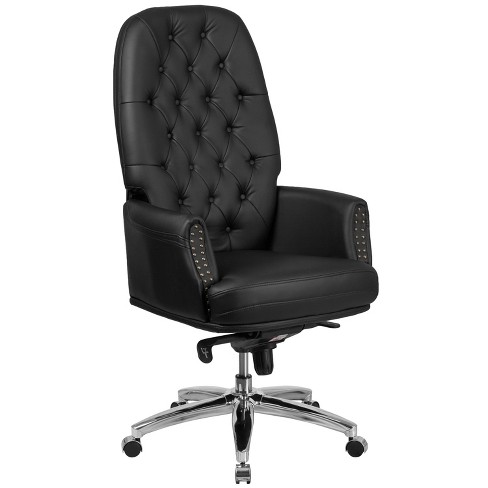 Merrick Lane Faux Leather Office Chair, High Back Executive Leather Office Chair Lumbar Support
