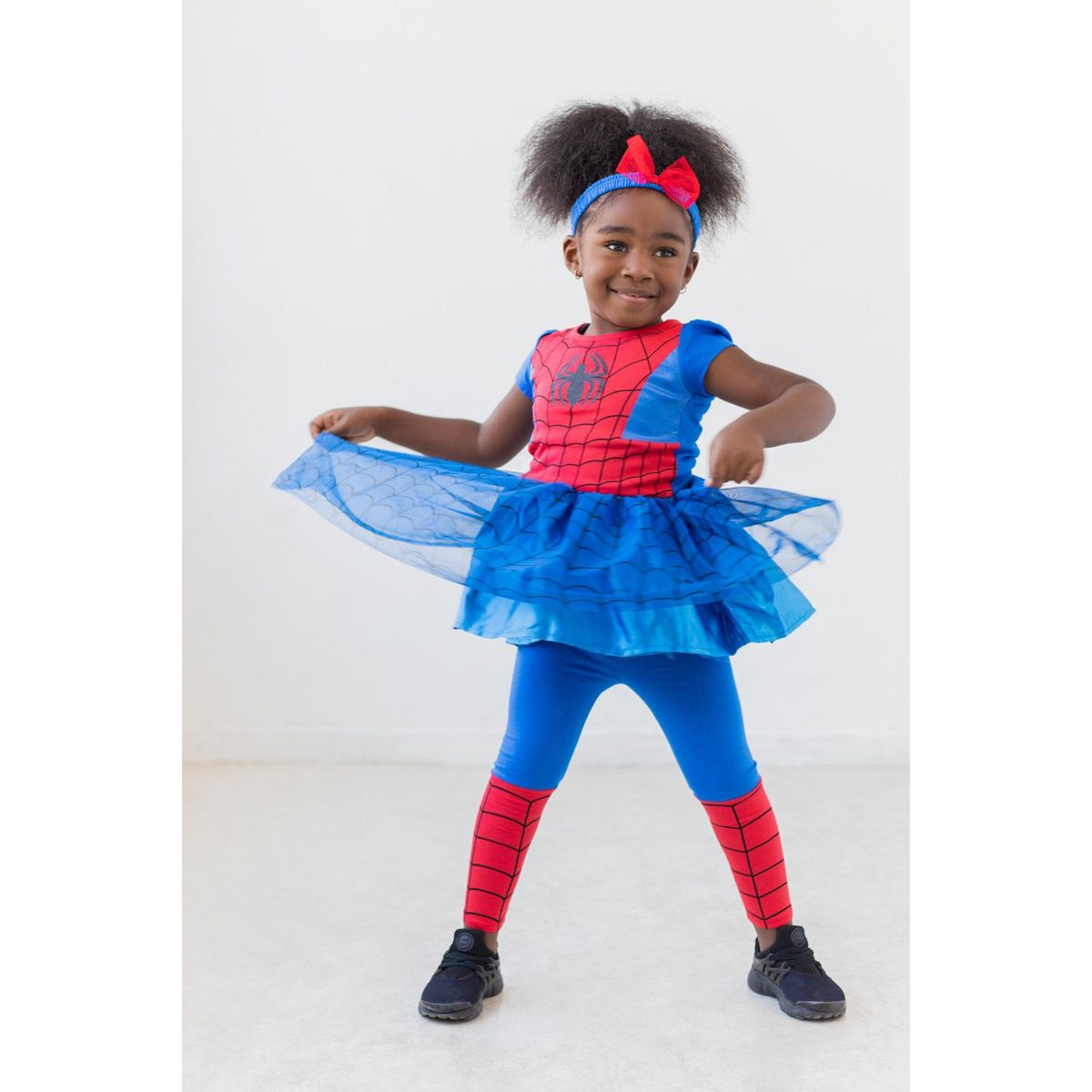 Marvel Spider-Man Toddler Girls' Cosplay Tutu Dress and Leggings Set - thumbnail 3