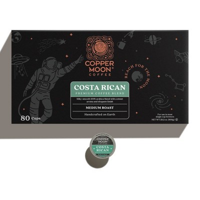 Copper Moon Costa Rican Blend Medium Roast Coffee Pods - 80ct