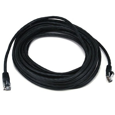 Monoprice Cat5e Ethernet Patch Cable - 25 Feet - Black | Network Internet Cord - RJ45, Stranded, 350Mhz, UTP, Pure Bare Copper Wire, 24AWG
